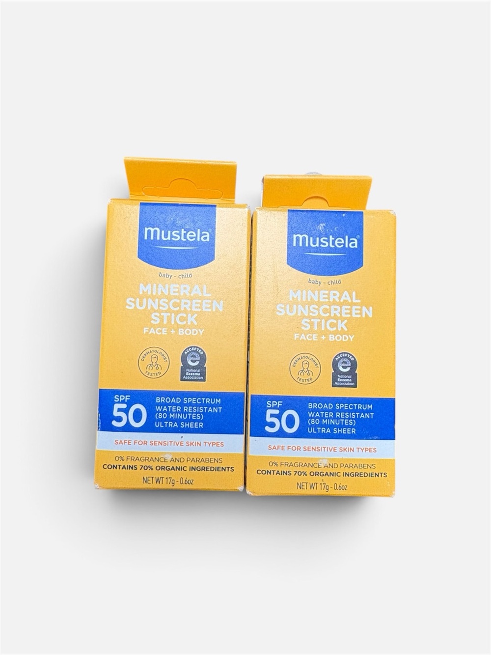 2 Mustela Mineral Sunscreen Stick SPF 50